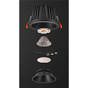 SLV Plafonnier encastr� NUMINOS DL XL IP20, noir 