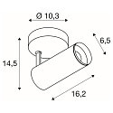 Luminaire de plafond NUMINOS SPOT PHASE S IP20, noir gradable
