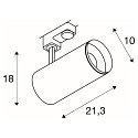 SLV Projecteur triphas� NUMINOS PHASE L adaptateur triphas� inclus, courant constant IP20, noir  gradable