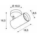 SLV LED Ceiling luminaire NUMINOS SPOT DALI M, 4000K, 60°, 2060lm, black/black
