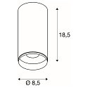 SLV Luminaire de plafond NUMINOS CL DALI M contrôlable par DALI IP20, noir gradable