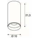 SLV LED Ceiling luminaire NUMINOS CL DALI L, 4000K, 24°, 2675lm, white/black