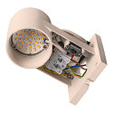 SLV Luminaire mural d'ext�rieur RUSTY� UP/DOWN WL LED haut bas, rond, CCT Switch IP65, rouille 