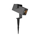 SLV Lampe � piquet de terre THEO BRACKET SP QPAR51 angulaire, avec prise de courant, r�glable GU10 IP65, anthrazit