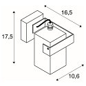 SLV Outdoor luminaire THEO BRACKET CW Wall / Ceiling luminaire, QPAR51, GU10, IP65, anthracite