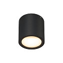 Luminaire de plafond OCULUS CL DTW cylindrique, Dim-To-Warm IP20, noir, transparent gradable