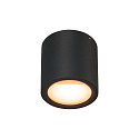 SLV Luminaire de plafond OCULUS CL DTW cylindrique, Dim-To-Warm IP20, noir, transparent gradable