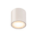 Luminaire de plafond OCULUS CL DTW cylindrique, Dim-To-Warm IP20, transparent, blanche gradable
