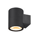 SLV Luminaire mural OCULUS UP/DOWN cylindrique IP20, noir gradable