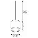 SLV Luminaire � suspension OCCULUS PD SINGLE DTW Dim-To-Warm IP20, transparent, blanche gradable
