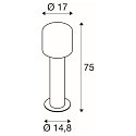 SLV LED Outdoor luminaire OVALISK 75 FL LED Floor lamp, CCT switch, 3000/4000K, 560/600lm, IP65, anthracite