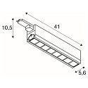 SLV Luminaire triphas� SIGHT MOVE IP20, mat, blanche
