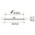 SLV LED Ceiling recessed luminaire SENSER 24 DL, round, 12,5W, 1200lm, IP20, white, 4000K