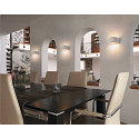 SLV Luminaire mural PLASTRA WL CURVED CUTRAIN G9 IP20, blanche