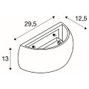 SLV Luminaire mural PLASTRA WL CURVED CUTRAIN G9 IP20, blanche