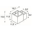SLV Luminaire mural PLASTRA WL CUBES IP20, blanche