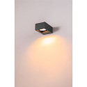 SLV Luminaire mural d'ext�rieur ESKINA FRAME WL SINGLE CCT � 1 flamme, CCT Switch, r�glable IP65, anthrazit 
