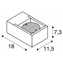 SLV Luminaire mural d'ext�rieur ESKINA FRAME WL SINGLE CCT � 1 flamme, CCT Switch, r�glable IP65, anthrazit 