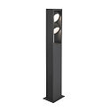 SLV LED Outdoor luminaire ESKINA FRAME 75 FL DOUBLE LED Floor lamp, CCT switch, 3000/4000K, 1100/1200lm, IP65, anthracite