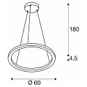 Luminaire � suspension ONE 60 PD PHASE UP/DOWN CCT Switch, noir gradable