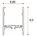 SLV Accessories for LED Strip GRAZIA 60 Profile, IP20, 1,5m, white