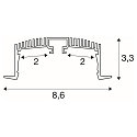 SLV Profil d'installation GRAZIA 60 blanche