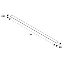 SLV Accessories for LED Strip GRAZIA 60 Cover, IP20, 1,5m, frosted, plastic PMMA