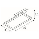 1-Projecteur monophas� PANEL TRACK angulaire IP20, noir 