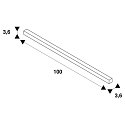 SLV Rail triphas� pour montage en surface S-TRACK PHASE & DALI 1M contr�lable par DALI, blanche
