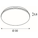 SLV Applique et plafonnier SIMA SENSOR rond IP44, blanche