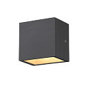 SLV LED Outdoor Wall luminaire SITRA S WL SINGLE, CCT switch, 3000/4000K, anthracite