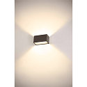 SLV LED Outdoor Wall luminaire SITRA M WL UP/DOWN, CCT switch 3000/4000K, anthracite