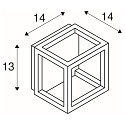 SLV Plafonnier ext�rieur QUADRULO CL angulaire, indirect IP55, anthrazit 