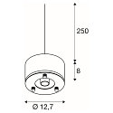 Luminaire à suspension PARA DOME E27 IP20, noir 