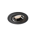 Plafonnier encastr� NUMINUS MOVE S IP20, chrome, noir 