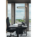 SLV Lampadaire WORKLIGHT haut bas, pour VDU, avec capteur, UGR < 19 IP20, noir  gradable