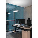 SLV Lampadaire WORKLIGHT haut bas, pour VDU, avec capteur, UGR < 19 IP20, blanche gradable
