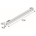 3-phase spot SIGHT TRACK DALI, CCT, black