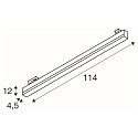 3-phase spot SIGHT TRACK, CCT 37W, 3000/4000K, 3000lm, IP20, black