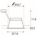 Plafonnier encastré HORN GU10 GU10 IP20/IP44, noir 