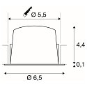 SLV LED Ceiling recessed luminaire NUMINOS� XS, 4000K, 20�, white