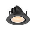 SLV LED Ceiling recessed luminaire NUMINOS� GIMBLE XS, 2700K, 20�, black/white
