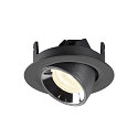 SLV LED Ceiling recessed luminaire NUMINOS� GIMBLE XS, 4000K, 40�, black/chrome