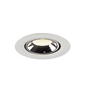 SLV LED Ceiling recessed luminaire NUMINOS� GIMBLE XS, 4000K, 20�, white/chrome