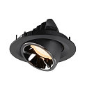 SLV LED Ceiling recessed luminaire NUMINOS� GIMBLE M, 2700K, 20�, black/chrome