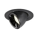 Plafonnier encastr� NUMINOS GIMBLE M, chrome, noir 