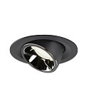 SLV Plafonnier encastr� NUMINOS GIMBLE M, chrome, noir 