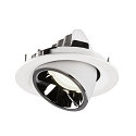 SLV LED Ceiling recessed luminaire NUMINOS� GIMBLE M, 4000K, 40�, white/chrome