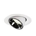 SLV Plafonnier encastr� NUMINOS GIMBLE M, chrome, blanche