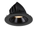 SLV LED Ceiling recessed luminaire NUMINOS� GIMBLE L, 2700K, 20�, black